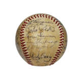 1956 NEW YORK YANKEES TEAM AUTOGRAPHED BASEBALL USED IN DON LARSEN`S WORLD SERIES PERFECT GAME (DON LARSEN PROVENANCE)(WORLD CHAMPIONS)(PSA/DNA) - photo 5