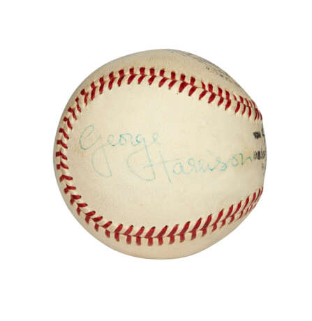 IMPORTANT 1965 "THE BEATLES" BAND MEMBER AUTOGRAPHED BASEBALL FROM SHEA STADIUM CONCERT (JSA)(FRANK CAIAZZO LOA) - Foto 4