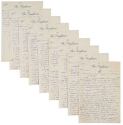 1952 MOE BERG HANDWRITTEN NOTES RELATED TO HIS WORK FOR THE CIA WITH ATOMIC ENERGY CONTENT (PSA/DNA)