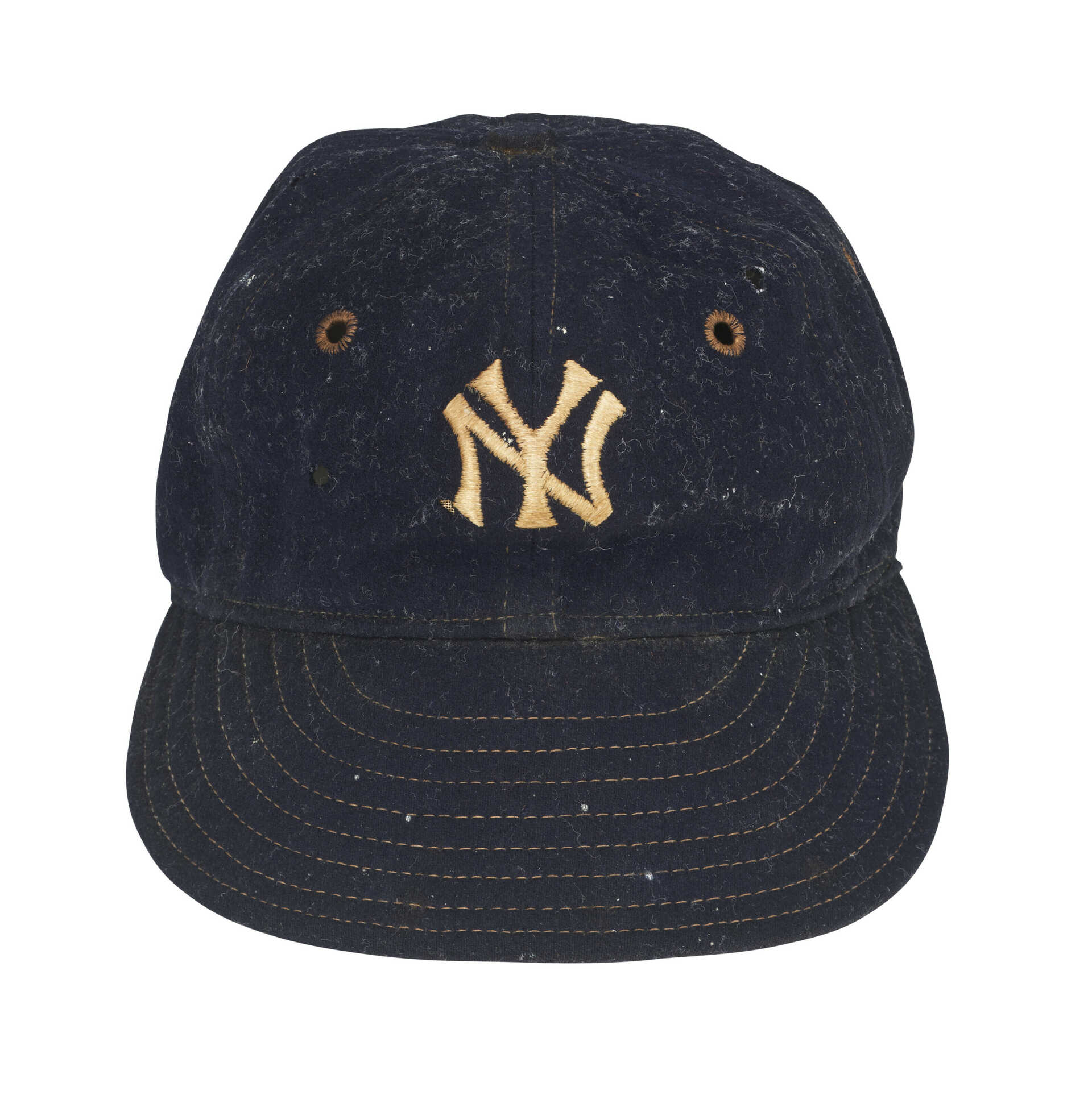 RARE LOU GEHRIG NEW YORK YANKEES PROFESSIONAL MODEL BASEBALL HAT C.1930S (DAVE GROB:MEARS AUTHENTICATION)(ACTOR EARL BENHAM PROVENANCE)