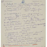 1952 MOE BERG HANDWRITTEN NOTES RELATED TO HIS WORK FOR THE CIA WITH ATOMIC ENERGY CONTENT (PSA/DNA) - photo 9