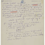 1952 MOE BERG HANDWRITTEN NOTES RELATED TO HIS WORK FOR THE CIA WITH ATOMIC ENERGY CONTENT (PSA/DNA) - Foto 10
