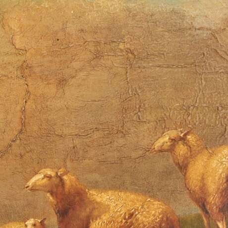 Unbekannter Tiermaler 'Schafe, Enten und Hühner', 19. Jahrhundert - photo 3