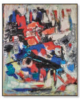Antonio Corpora. Rosso e blu 1956