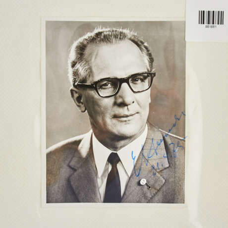 Autographen - DDR mit Erich Honecker, - Foto 2