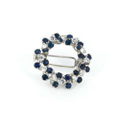 Sapphire-Diamond-Brooche