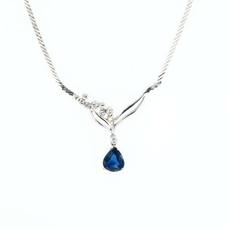 Sapphire-Diamond-Necklace - photo 2