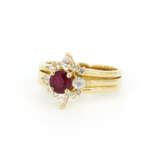 Ruby-Diamond-Ring with Ring-Jacket - photo 1