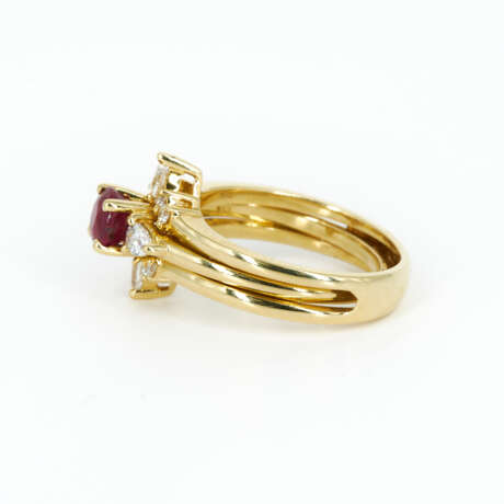 Ruby-Diamond-Ring with Ring-Jacket - photo 2