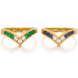 2 Gemstone-Diamond-Rings - Foto 1