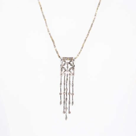 Diamond-Pendant on a Gemstone-Necklace - Foto 2