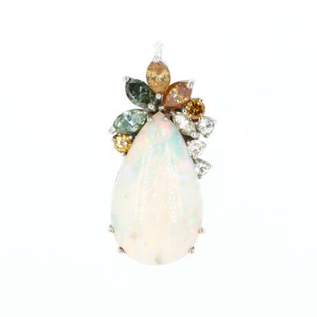 Opal-Diamond-Pendant - photo 1