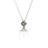 Pearl-Diamond-Pendant Necklace - фото 2