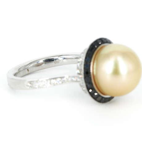 Pearl-Sapphire-Diamond-Ring - photo 4