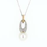 Pearl-Diamond-Pendant Necklace - photo 1