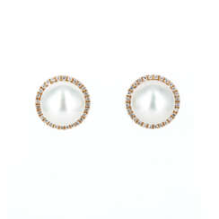 Pearl-Diamond-Ear Studs