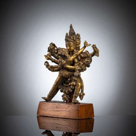 Feuervergoldete Bronze Cakrasamvara - photo 2