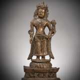 Seltene Bronze des stehenden Avalokiteshvara - photo 1