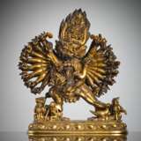 Feuervergodete Bronze des Vajrabhairava - Foto 1