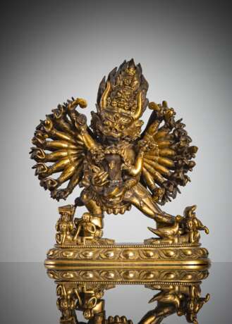 Feuervergodete Bronze des Vajrabhairava - Foto 1