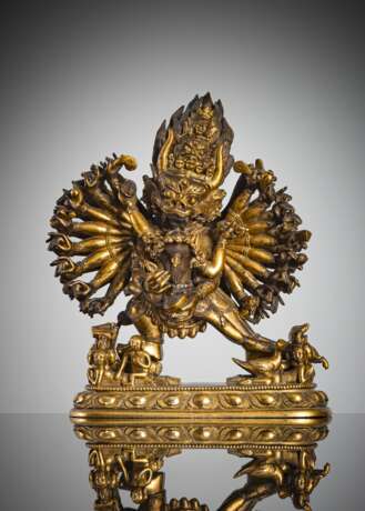 Feuervergodete Bronze des Vajrabhairava - photo 1