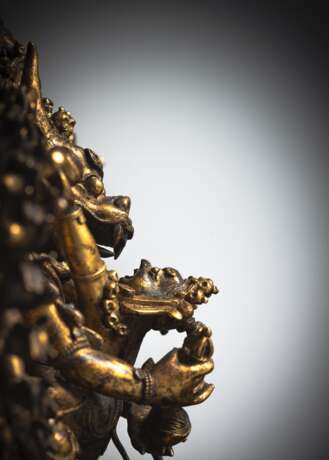 Feuervergodete Bronze des Vajrabhairava - photo 2