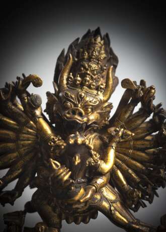 Feuervergodete Bronze des Vajrabhairava - фото 3