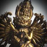 Feuervergodete Bronze des Vajrabhairava - Foto 3