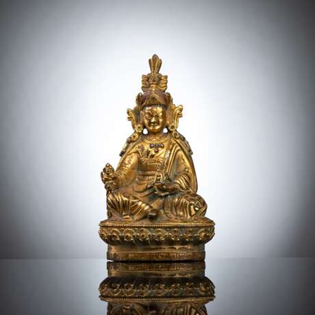 Feuervergoldete Bronze des Padmasambhava - Foto 1
