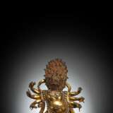 Große feuervergoldete Bronze des Hayagriva - Foto 1