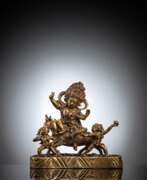 Pays et continents. Feuervergoldete Bronze von Shri Devi