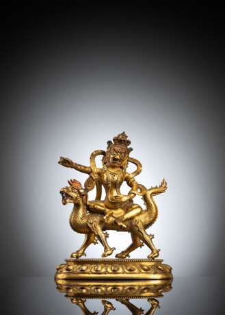 Seltene feuervergoldete Bronze des Sita Jambhala - photo 1