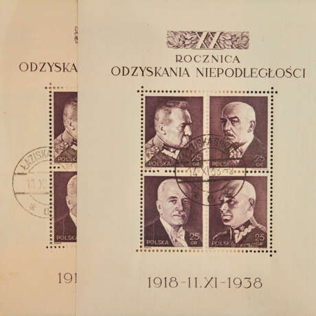 Polen 1938/1939 Blockausgaben, - Foto 3