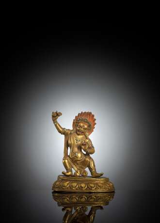 Feuervergoldete Bronze des Vajrapani - Foto 1