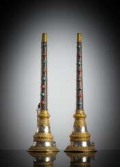 Paar tibetische Blasinstrumente  (tib. rgya gling)