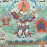 Acht Thangkas aus einer Serie von Arhats und Lokapalas, sowie inschriftlich benannter historischer Abbildungen bedeutender Klosteranlagen in Tibet - Foto 7