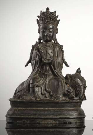 Bronze des Puxian (Samantabhadra) auf einem Elefanten - photo 1