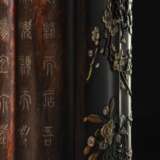 Sehr seltener Pinselbecher aus Zitan mit Einlagen - Foto 14