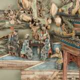 Kaiserliches Reliefbild aus Lack und Elfenbein und Bein in einem Hartholzrahmen - Foto 6