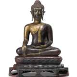 Lackvergoldete Bronze des Buddha Shakyamuni - photo 1