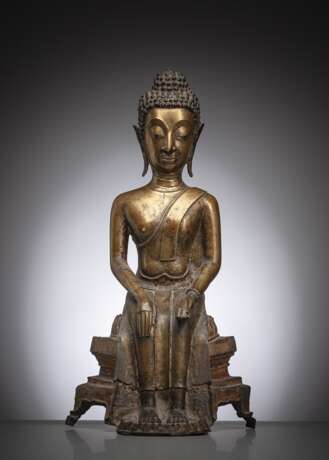 Ungewöhnliche Bronze des sitzenden Buddha - Foto 1