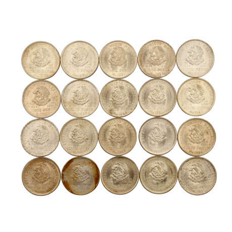 Mexiko / SILBER - 20 x 5 Pesos aus 1950/53, - photo 1