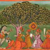 Gruppe von vier Miniaturen, u.a. Shiva und Parvati - Foto 3