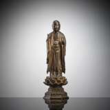 Bronze eines stehenden Jizo - photo 1