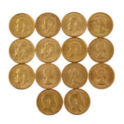 GB/GOLD - 14 x 1 Sovereign,