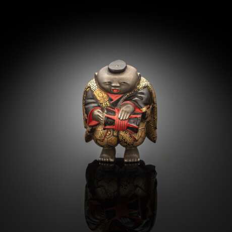 Feines Netsuke eines Trommlers - Foto 1