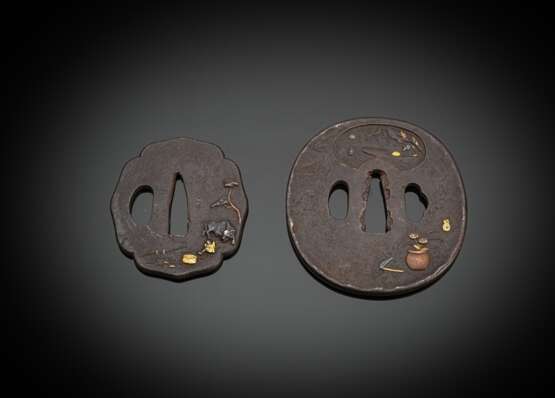 Zwei Tsuba aus Eisen - photo 1