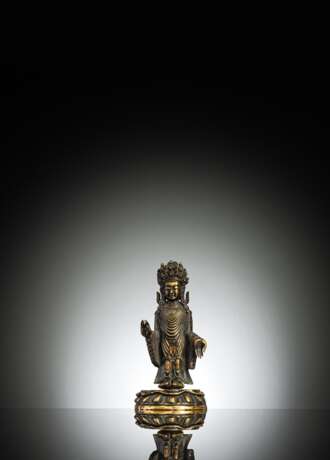 Feuervergoldete Bronze des Dipankara Buddha - photo 1