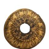 Feiner feuervergoldeter runder Lotussockel aus Kupferbronze - Foto 2