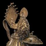 Bronze-Öllampe mit Kelle - photo 2